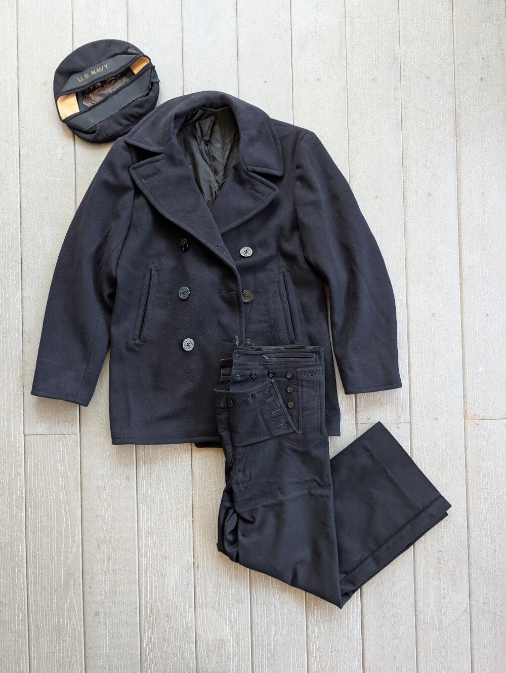 vintage U.S. Navy enlisted wool peacoat